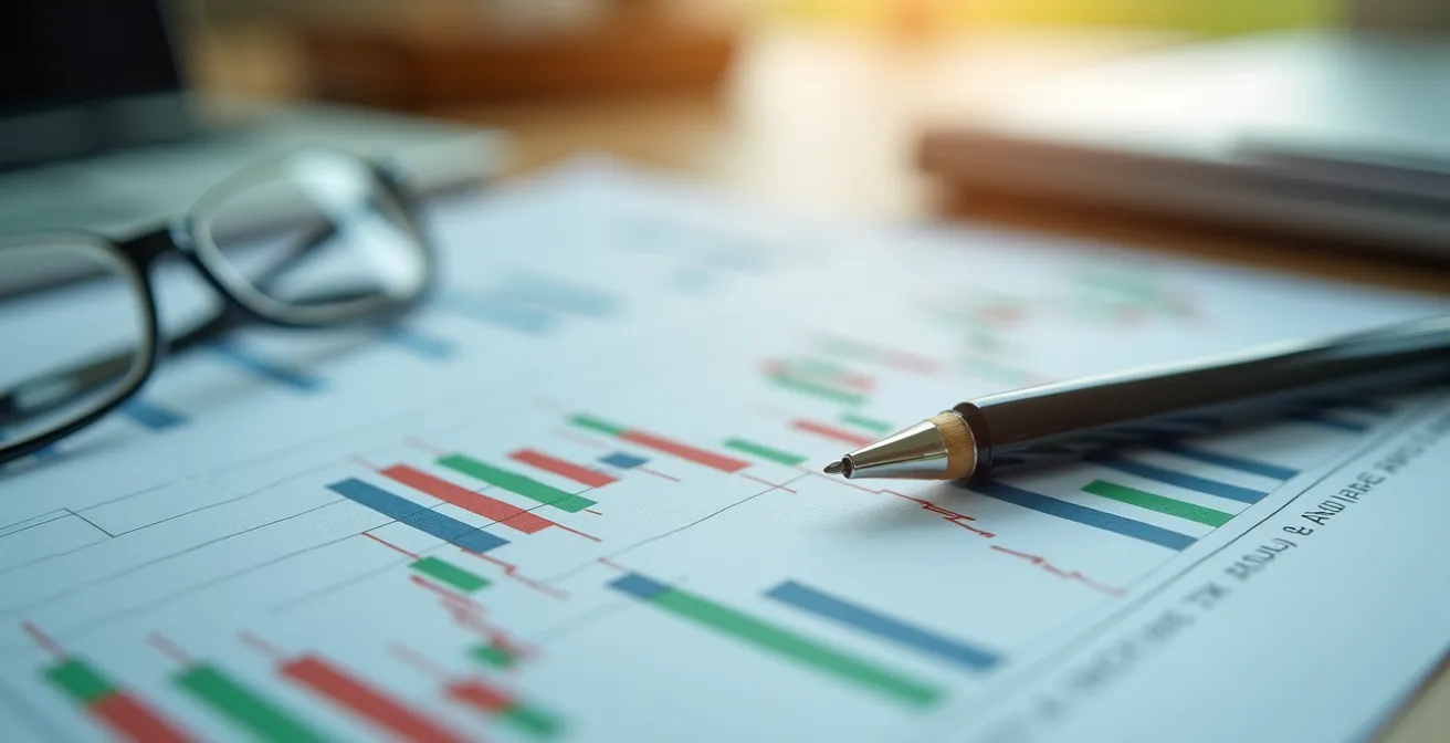Analyse détaillée de données de marché immobilier sur bureau avec graphiques et comparables