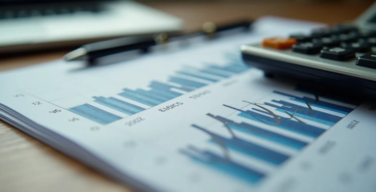 Calculatrice et documents financiers pour analyse de rentabilité immobilière