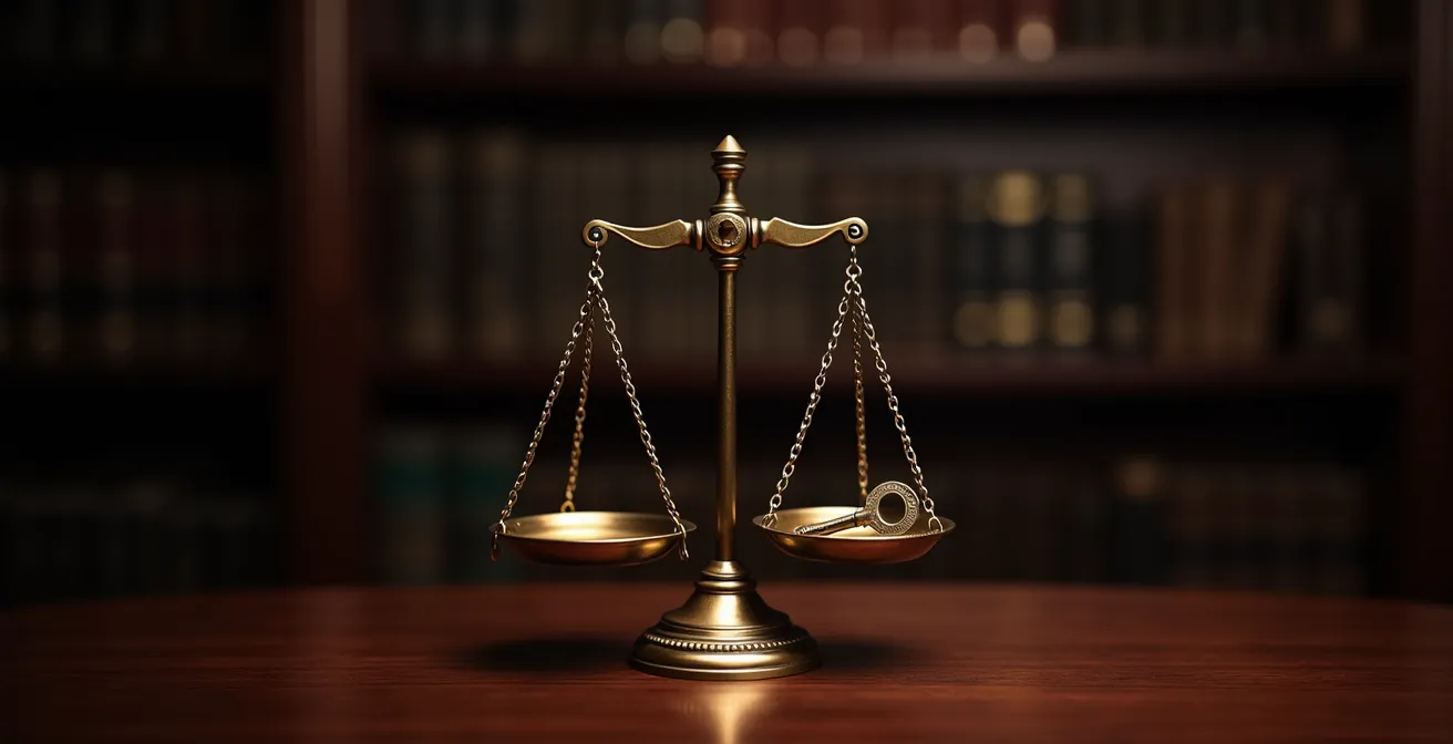Balance de justice symbolisant la responsabilité professionnelle notariale