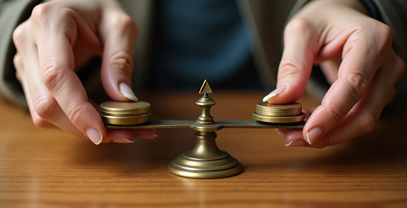 Mains ajustant un curseur de réglage symbolisant la modulation des mensualités