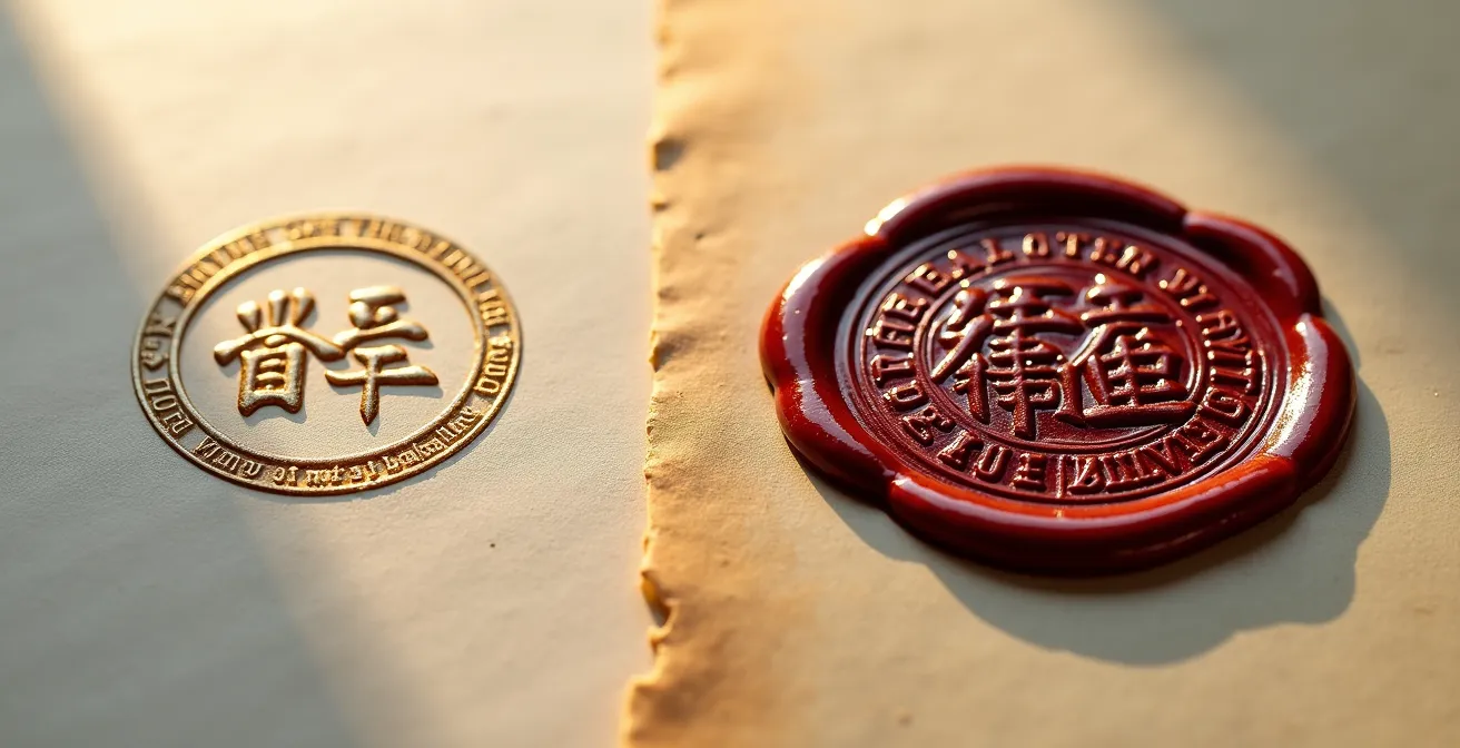 Comparaison visuelle entre attestation provisoire et titre de propriété définitif