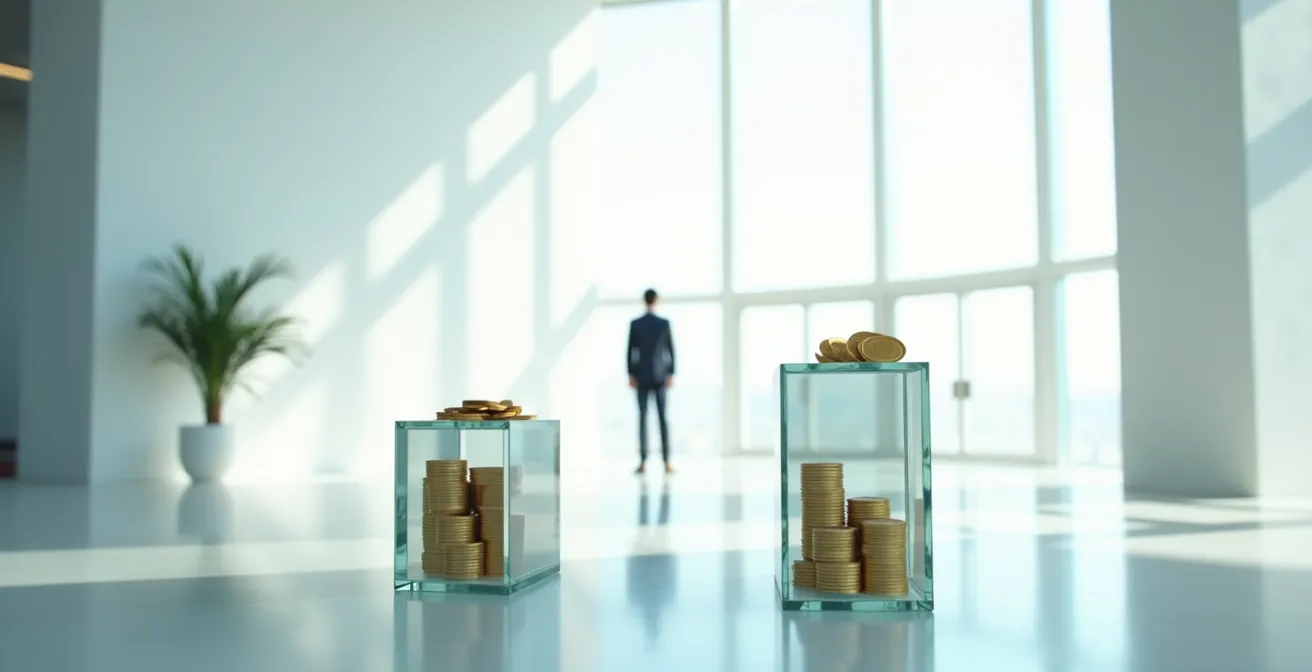 Comparaison visuelle entre assurance bancaire et délégation d'assurance montrant un gain financier