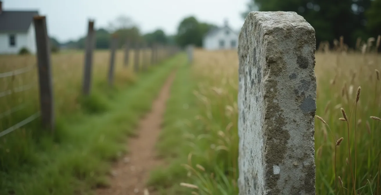 Inspection visuelle d'un terrain pour détecter les servitudes cachées et droits de passage