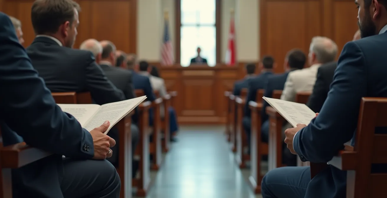 Salle d'audience moderne illustrant une procédure en référé pour obtenir la restitution d'un séquestre.