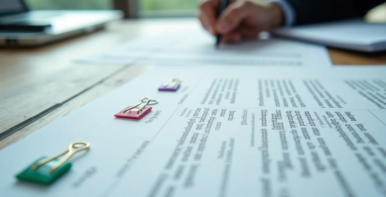 Dossier de preuves avec documents horodatés et correspondances juridiques pour prouver la mauvaise foi d'un acheteur.