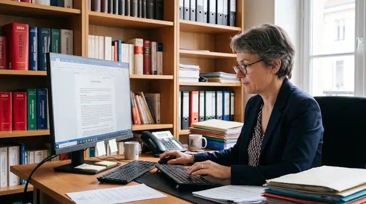Notaire rédigeant clause de répartition des charges dans acte de donation